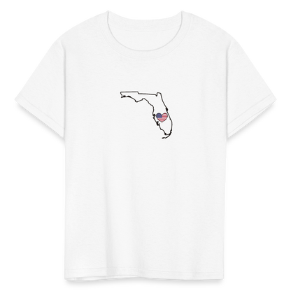 Florida STATEment Americana Kid's White Tee Shirt - white