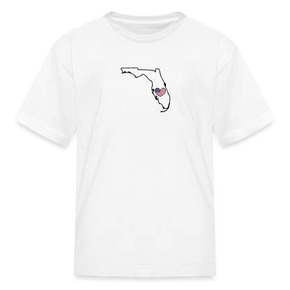 Florida STATEment Americana Kid's White Tee Shirt - white