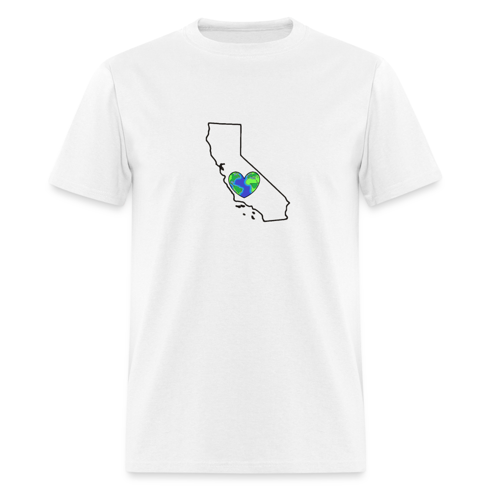 California STATEment Earth Unisex/Men's White Tee Shirt - white