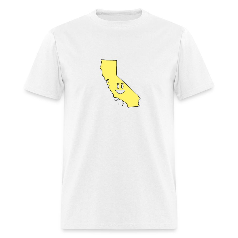 California STATEment Happy Apocalypse Unisex/Men's White Tee Shirt - white