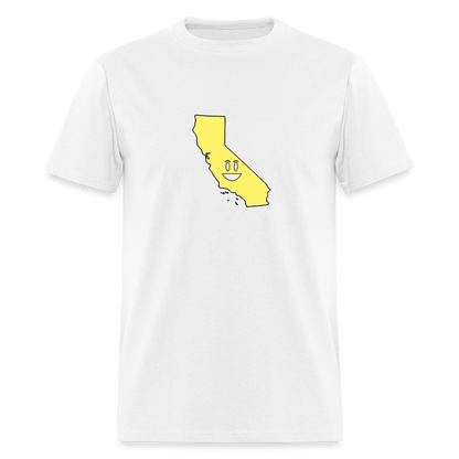 California STATEment Happy Apocalypse Unisex/Men's White Tee Shirt - white