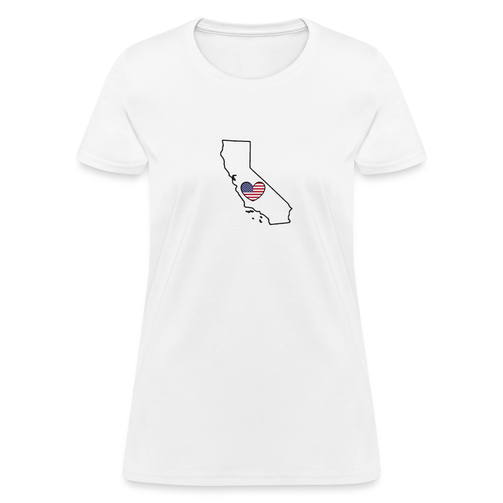 California STATEment Americana Women's White Tee Shirt - white