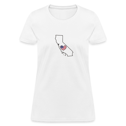 California STATEment Americana Women's White Tee Shirt - white