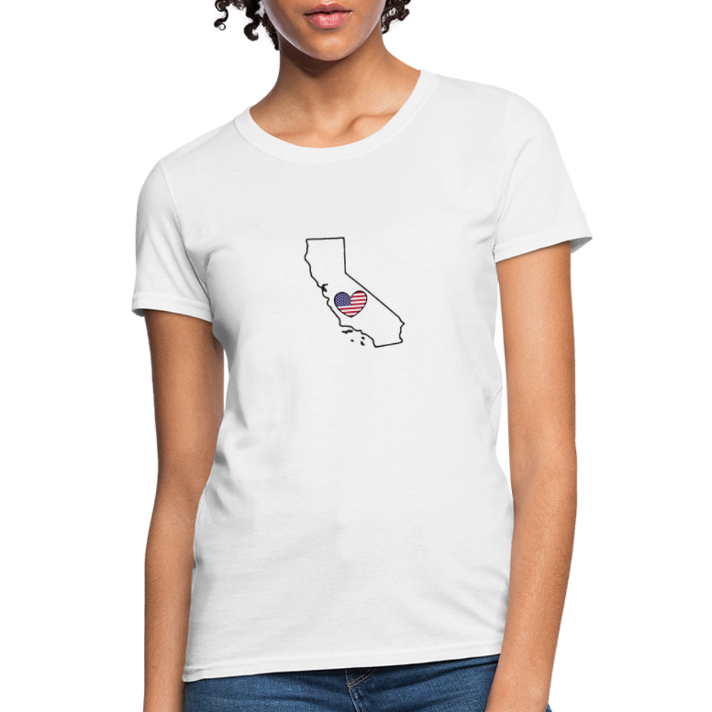 California STATEment Americana Women's White Tee Shirt - white