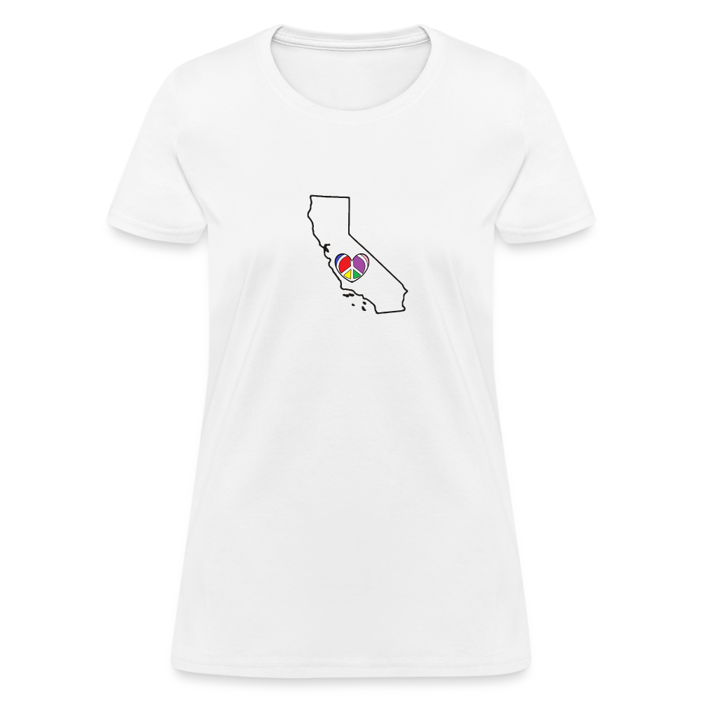 California STATEment Peace Women's White Tee Shirt - white