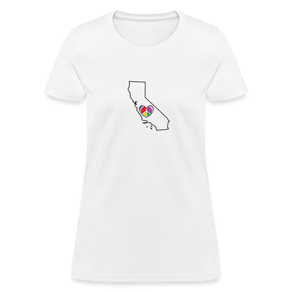 California STATEment Peace Women's White Tee Shirt - white