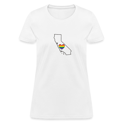 California STATEment Pride Women's White Tee Shirt - white