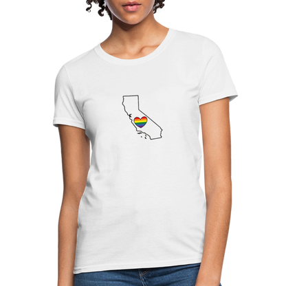 California STATEment Pride Women's White Tee Shirt - white