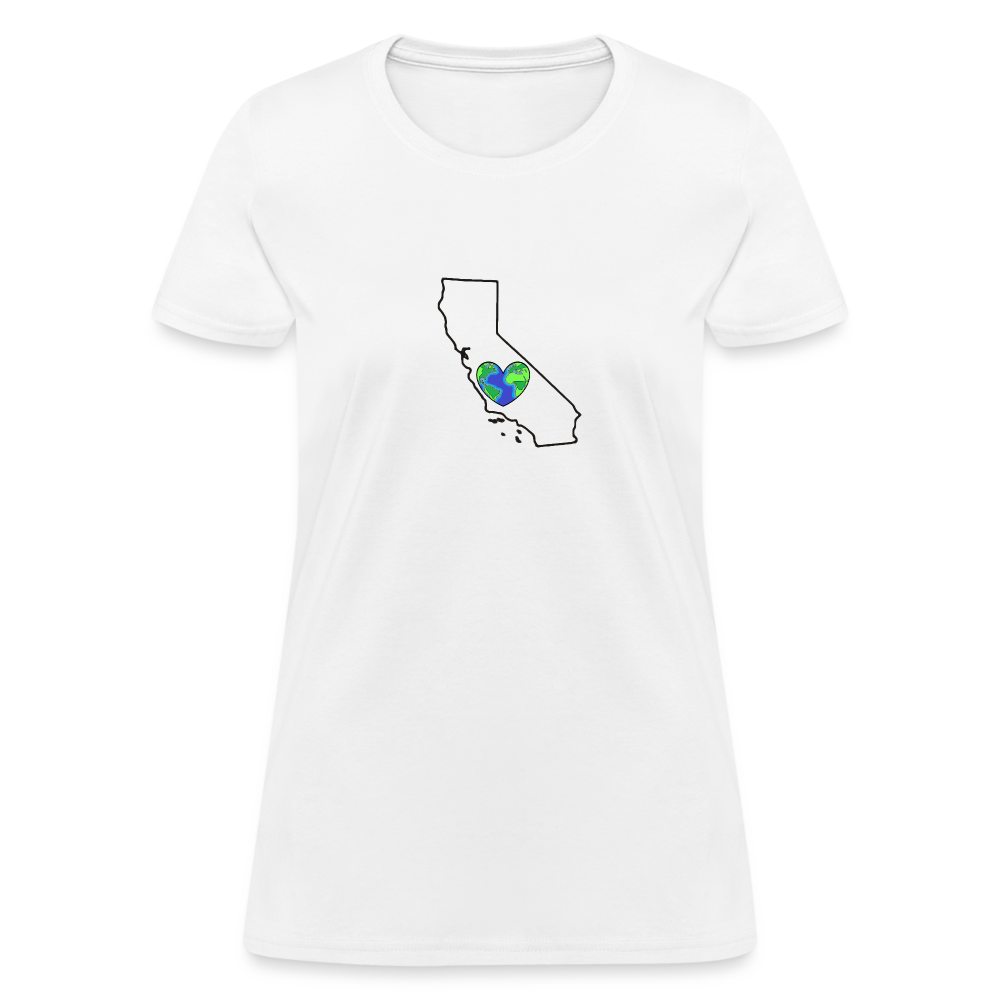 California STATEment Earth Women's White Tee Shirt - white