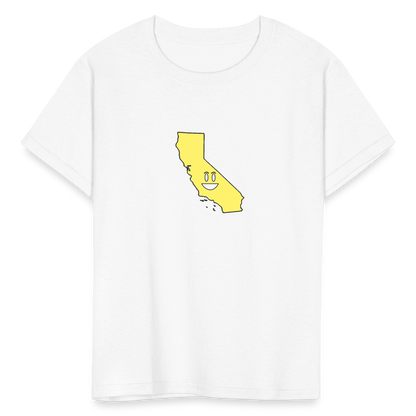 California STATEment Happy Kid's White Tee Shirt - white