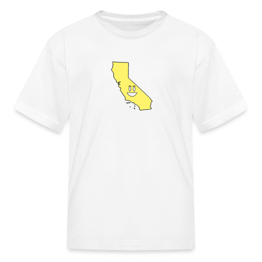California STATEment Happy Kid's White Tee Shirt - white