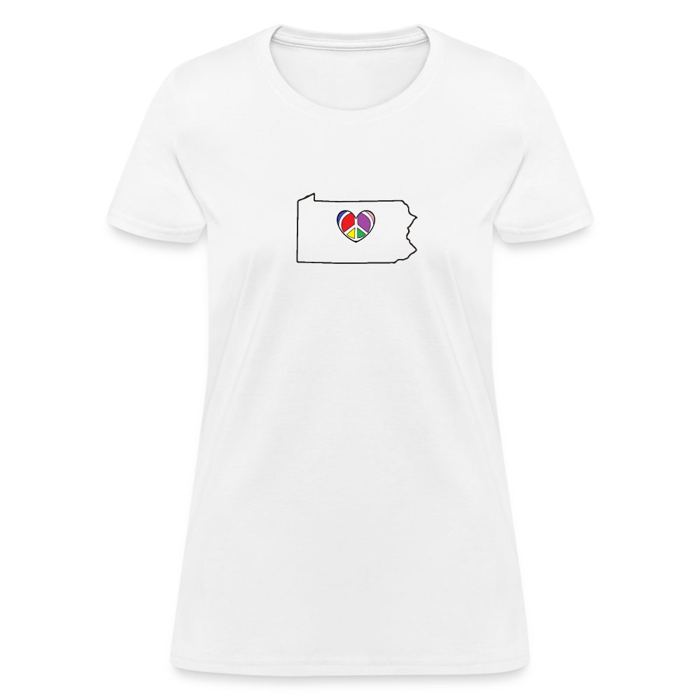 Pennsylvania STATEment Peace Women's White Tee Shirt - white