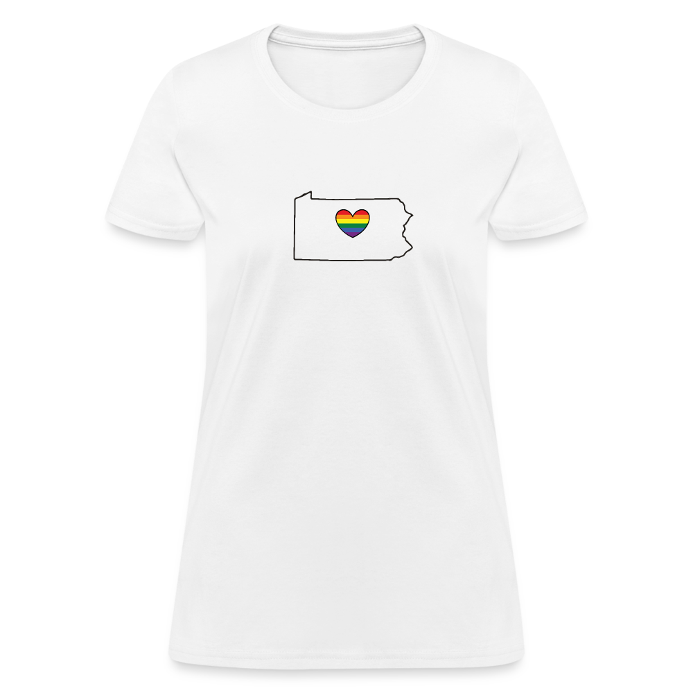 Pennsylvania STATEment Pride Women's White Tee Shirt - white