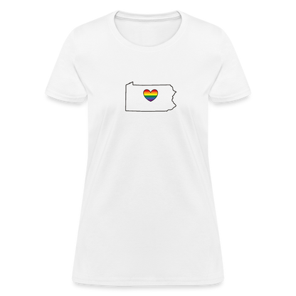 Pennsylvania STATEment Pride Women's White Tee Shirt - white