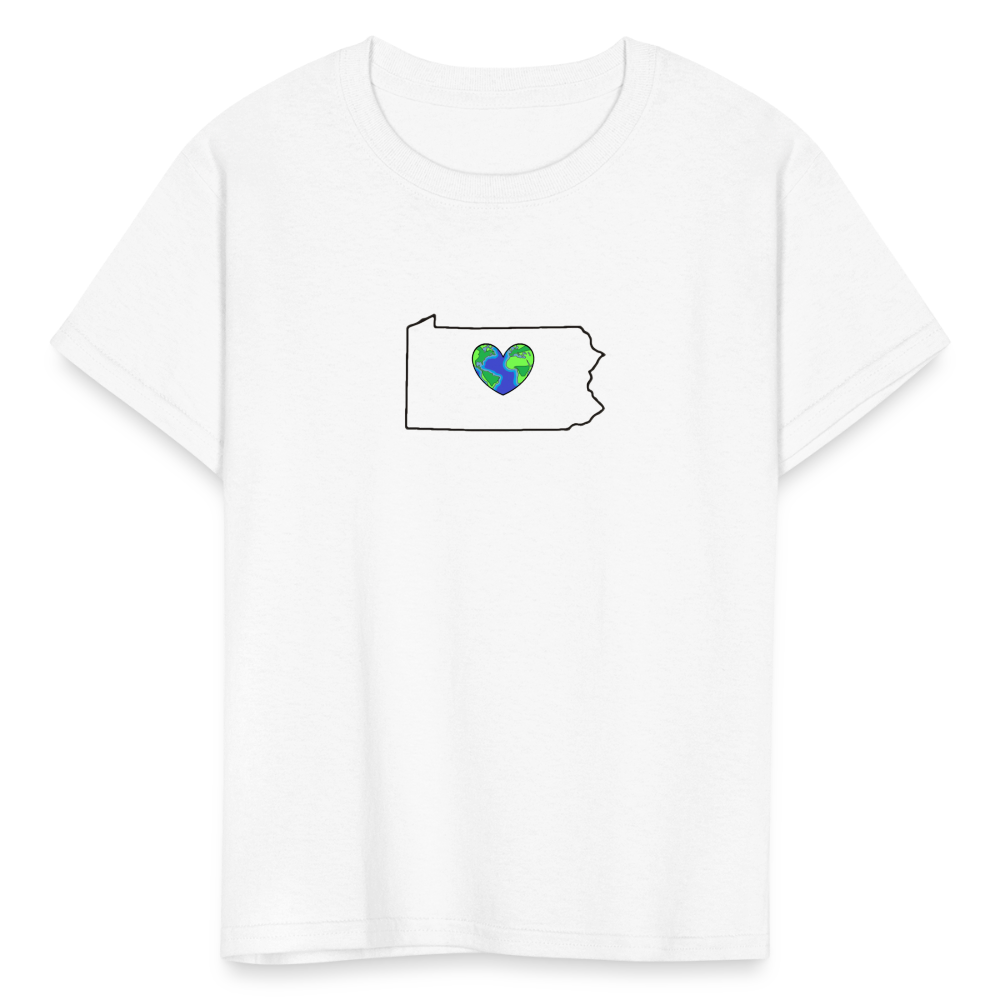 Pennsylvania STATEment Earth Kid's White Tee Shirt - white