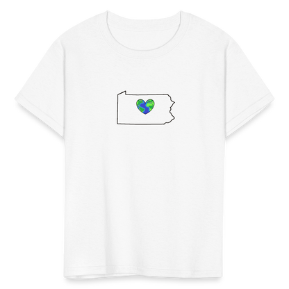 Pennsylvania STATEment Earth Kid's White Tee Shirt - white