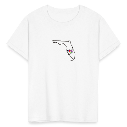 Florida STATEment Peace Kid's White Tee Shirt - white