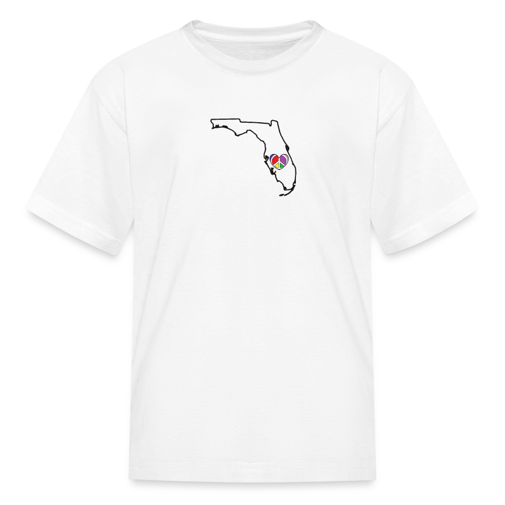 Florida STATEment Peace Kid's White Tee Shirt - white