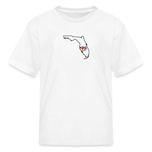 Florida STATEment Peace Kid's White Tee Shirt - white