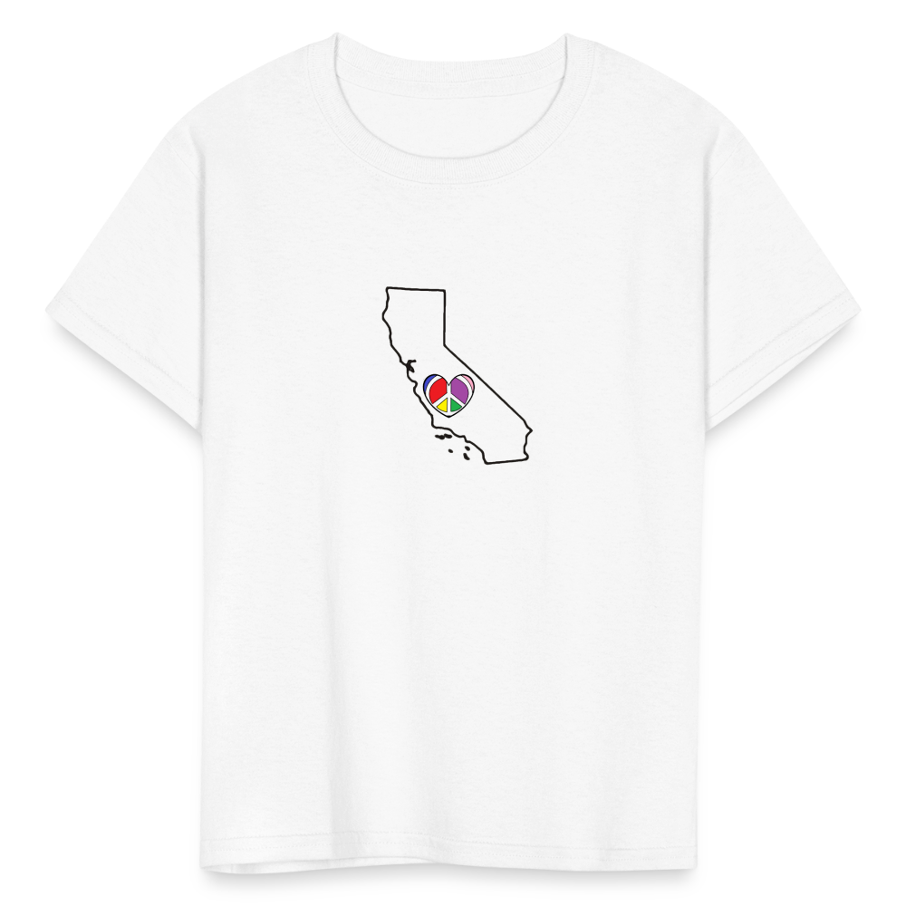 California STATEment Peace Kid's White Tee Shirt - white