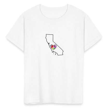 California STATEment Peace Kid's White Tee Shirt - white