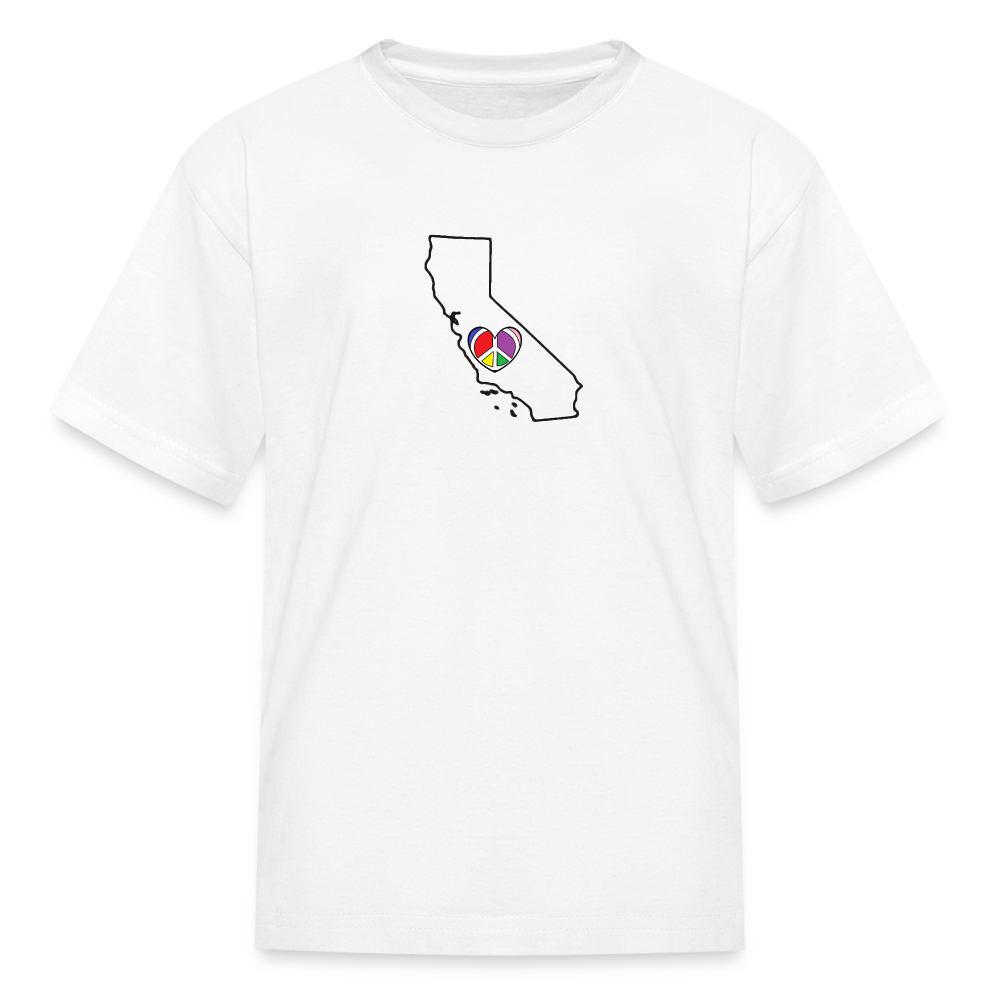 California STATEment Peace Kid's White Tee Shirt - white