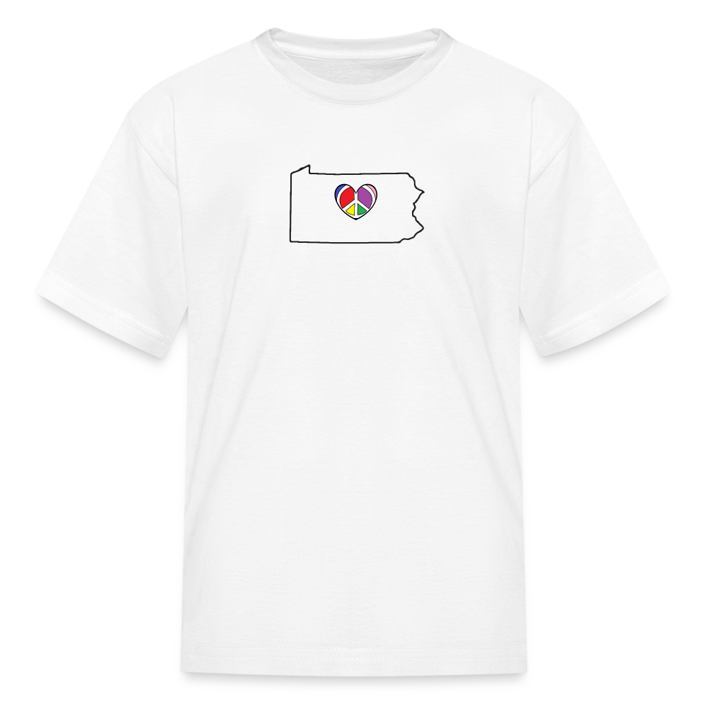 Pennsylvania STATEment Peace Kid's White Tee Shirt - white