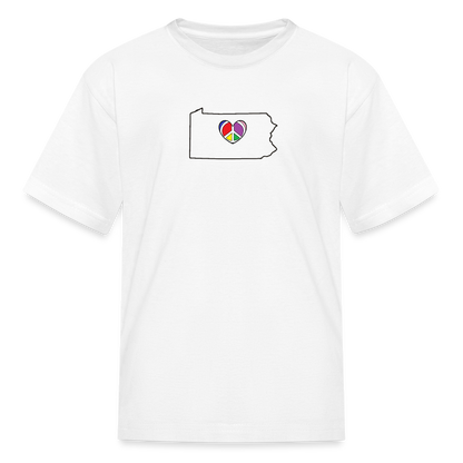 Pennsylvania STATEment Peace Kid's White Tee Shirt - white