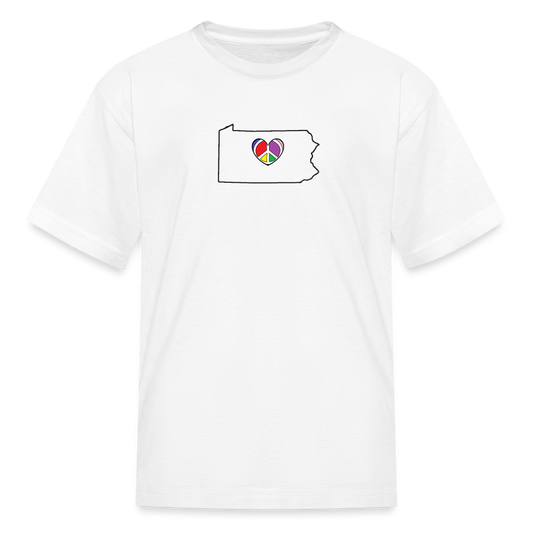 Pennsylvania STATEment Peace Kid's White Tee Shirt - white