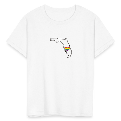 Florida STATEment Pride Kid's White Tee Shirt - white