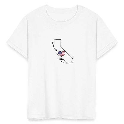 California STATEment Americana Kid's White Tee Shirt - white