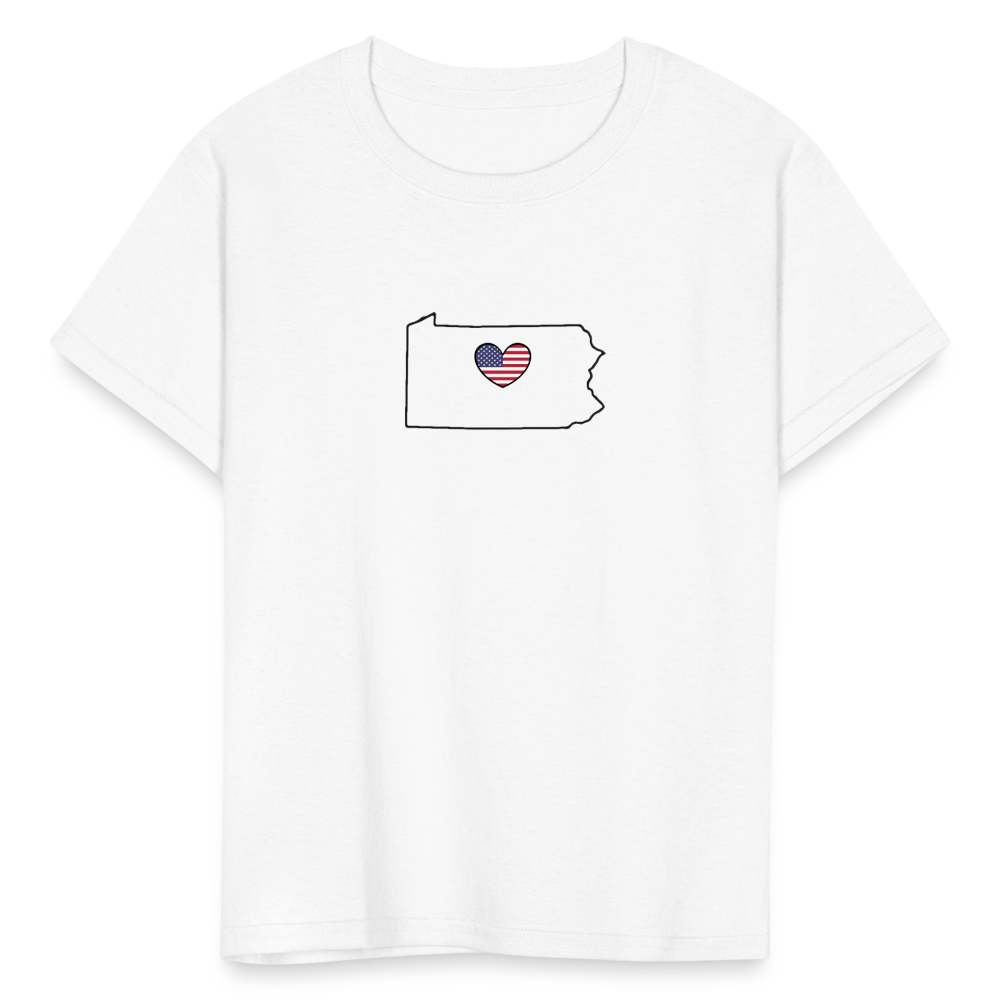 Pennsylvania STATEment Americana Kid's White Tee Shirt - white