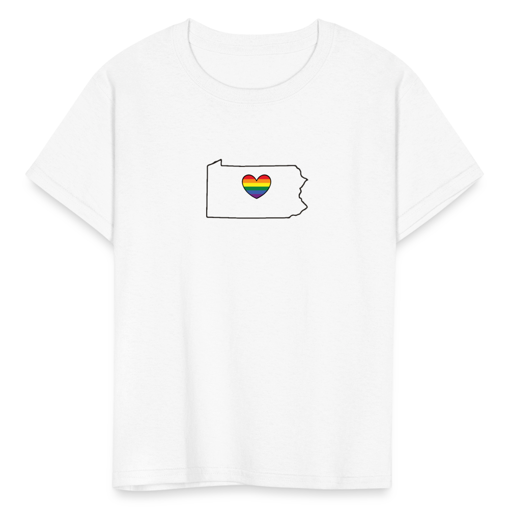 Pennsylvania STATEment Pride Kid's White Tee Shirt - white