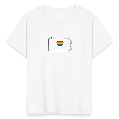 Pennsylvania STATEment Pride Kid's White Tee Shirt - white