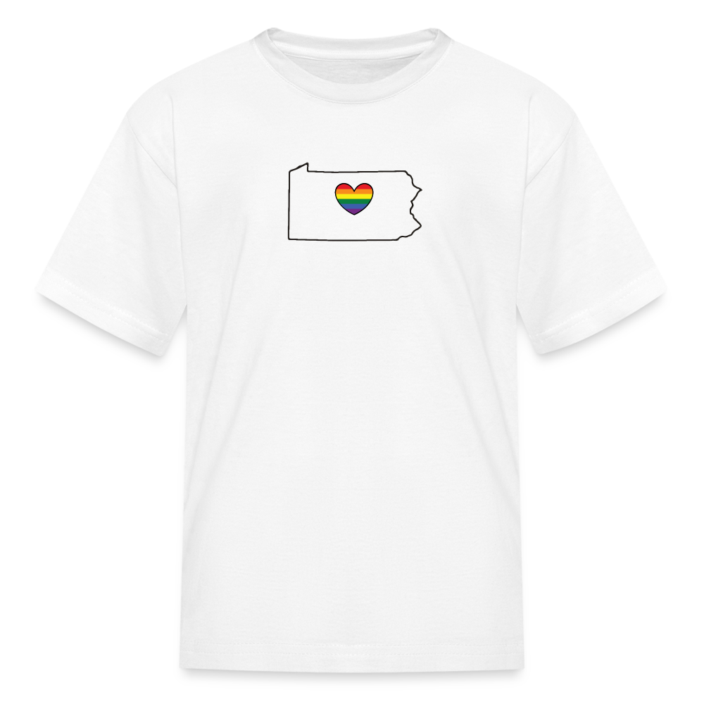 Pennsylvania STATEment Pride Kid's White Tee Shirt - white