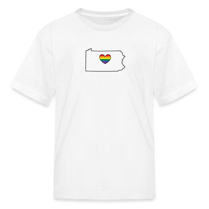 Pennsylvania STATEment Pride Kid's White Tee Shirt - white