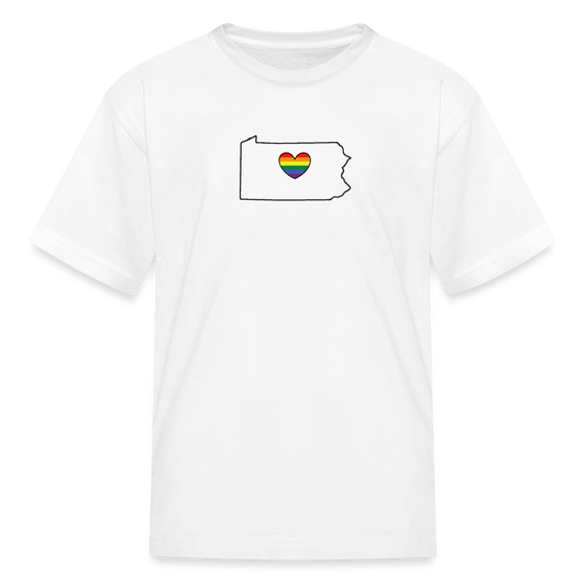 Pennsylvania STATEment Pride Kid's White Tee Shirt - white