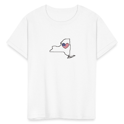 New York STATEment Americana Kid's White Tee Shirt - white