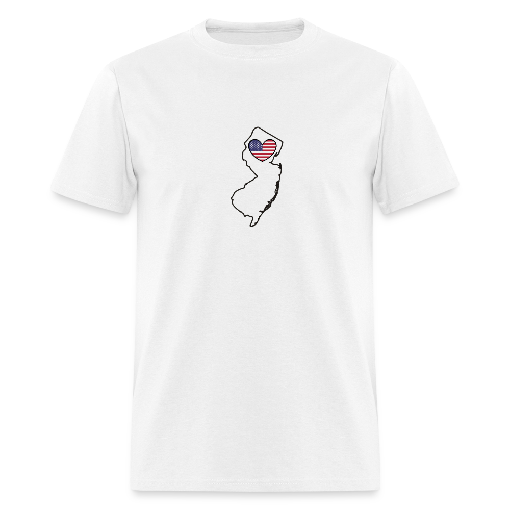 New Jersey STATEment Americana Unisex/Men's White Tee Shirt - white