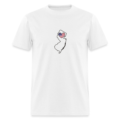 New Jersey STATEment Americana Unisex/Men's White Tee Shirt - white