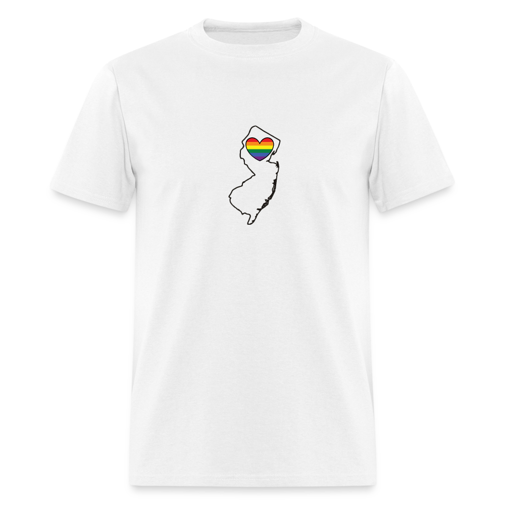 New Jersey STATEment Pride Unisex/Men's White Tee Shirt - white