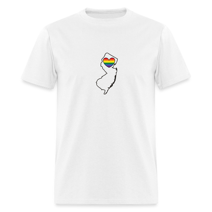 New Jersey STATEment Pride Unisex/Men's White Tee Shirt - white