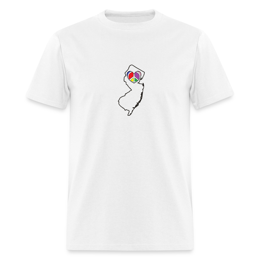 New Jersey STATEment Peace Unisex/Men's White Tee Shirt - white