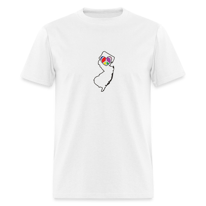 New Jersey STATEment Peace Unisex/Men's White Tee Shirt - white