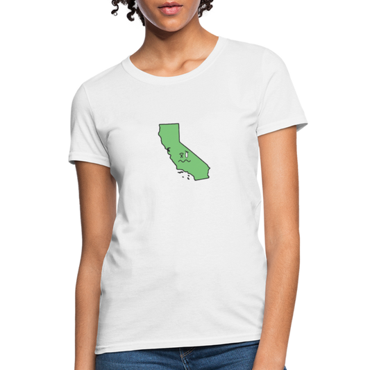 California STATEment Wasted Women's White Tee Shirt - white
