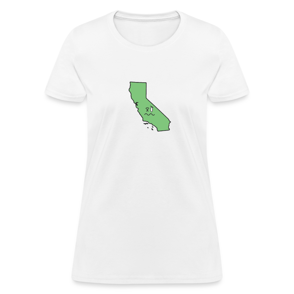 California STATEment Wasted Women's White Tee Shirt - white