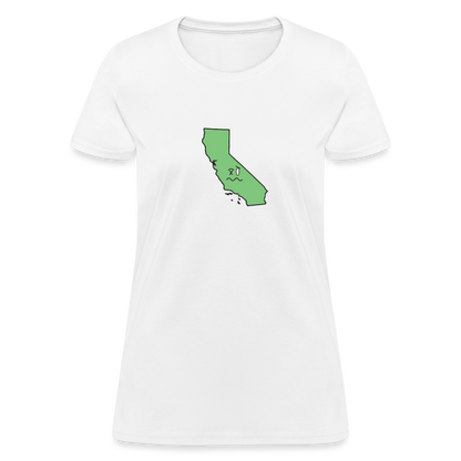 California STATEment Wasted Women's White Tee Shirt - white