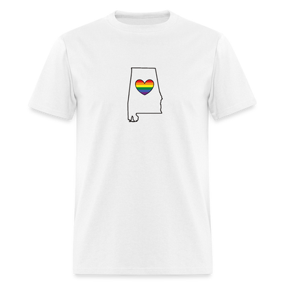 Alabama STATEment Pride Unisex/Men's White Tee Shirt - white