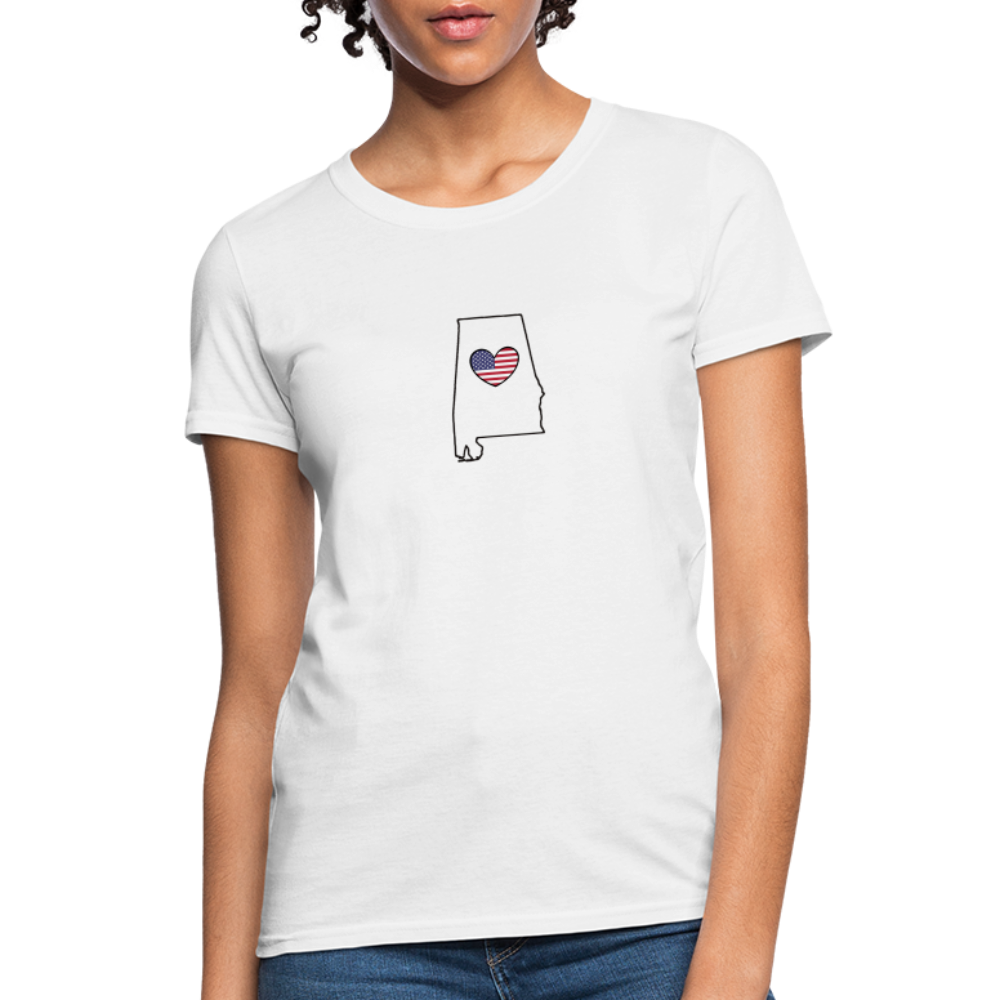 Alabama STATEment Americana Women's White Tee Shirt - white
