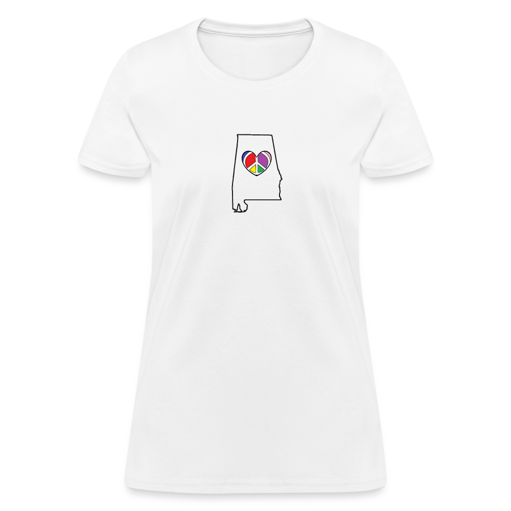 Alabama STATEment Peace Women's White Tee Shirt - white